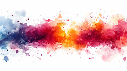 Abstract Watercolor Background with Colorful Splashes, paint, red, orange, yellow, blue