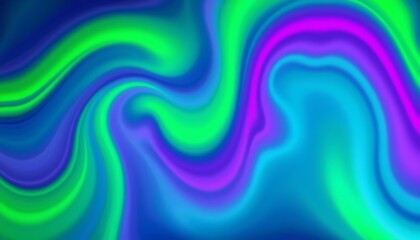 A gradient of vibrant greens, purples, and pinks, flowing smoothly in wave-like forms across the canvas. 