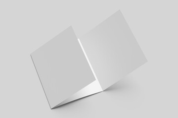 Blank a5 trifold brochure white