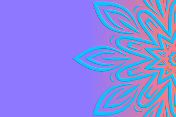 Obraz premium Beautiful colourful caleidoscope gradient flower art batik ethnic dayak borneo pattern background 