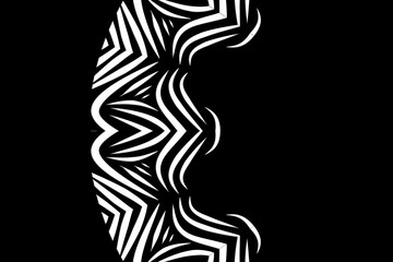 Beautiful colourful caleidoscope gradient flower art batik ethnic dayak borneo pattern background	