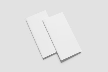 Blank dl brochure white
