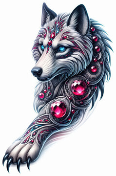 TRIBAL TATOO トライバル タトゥ 狼 wolf