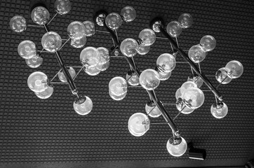 Monochrome light bulbs.