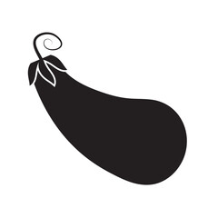 Brinjal icon. Vegetable Icon on white background. vector illustration.