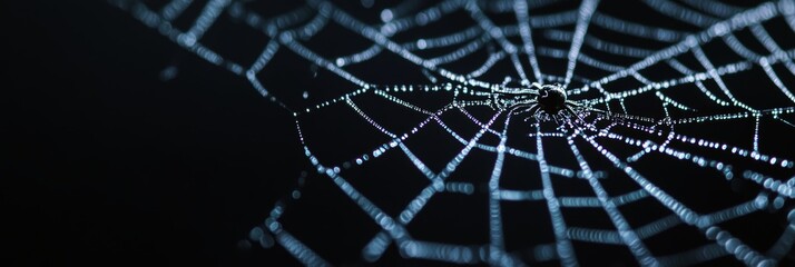 Spider web. Halloween decoration element.