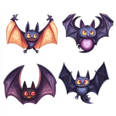 Vector illustration of bat as Halloween decoration element