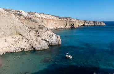 Gerakas  beach, in Milos, Cyclades Islands. Greece.
