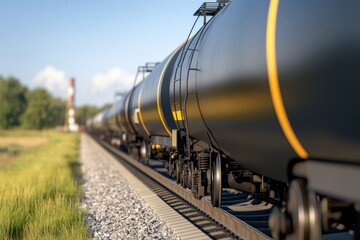 Naklejka premium A train on the tracks - Transportation