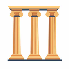 Obraz premium greek pillar simple vector