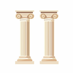 Fototapeta premium greek pillar simple vector
