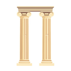 greek pillar simple vector