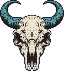 Animal skull isolated design art