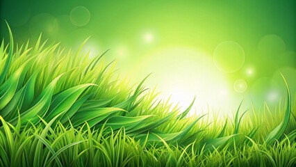 Obraz premium Abstract Green Grass Vector Background for Nature Themes, Eco-Friendly Designs, and Organic Concepts