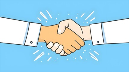 Two Hands Shaking Firmly Symbolizing Business Cooperation