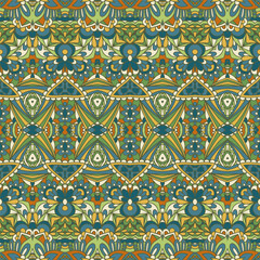 Abstract geometric intricate seamless pattern ornamental. Mandala and flourishes seamless pattern ornamental.