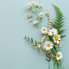 camomile on a wooden background