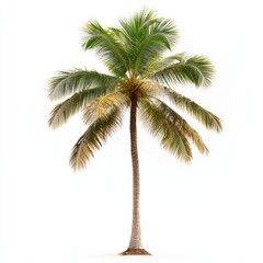 Fototapeta premium Vector illustration of coconut tree with leaf closeup view