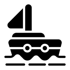 Sailboat Solid Icon