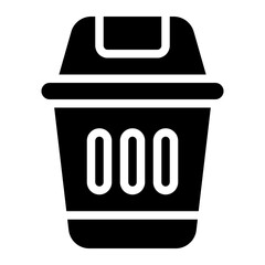 Trash Bin Solid Icon