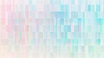Fototapeta premium Soft pastel hues blend seamlessly in an abstract background, creating a harmonious interplay of squares and vertical stripes, forming a visually appealing pattern