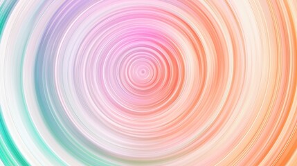 Mesmerizing image with pastel concentric circles swirling together in vibrant vortex. Perfect for trendy and creative projects
