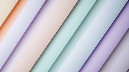 Soft pastel-colored paper stripes are arranged diagonally, creating a soothing and visually appealing pattern ideal for backgrounds and design elements