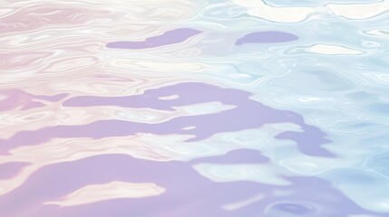 Fototapeta premium Smooth pastel-colored liquid surface gently flowing and creating a mesmerizing wavy pattern, ideal for backgrounds and abstract designs