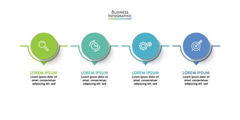 Business data visualization. timeline infographic icons designed for abstract background template milestone element modern diagram process technology digital marketing data presentation chart Vector