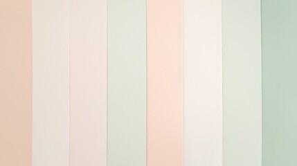Fototapeta premium Vertical stripes of pastel paint swatches creating a gradient of soft colors, ideal for interior design, fashion, or graphic design projects