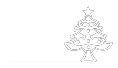 Christmass tree art line.