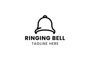Simple minimal bell ring logo vector illustration
