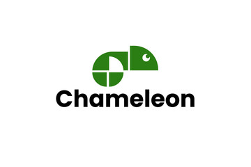 Chameleon Creative Logo Design Vector Template