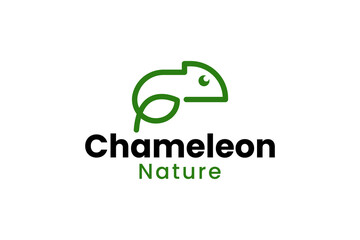 chameleon logo vector icon illustration