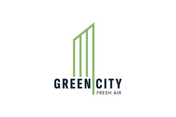 green city logo vector icon illustration