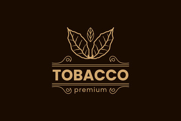 tobacco leaf logo vector icon illustration