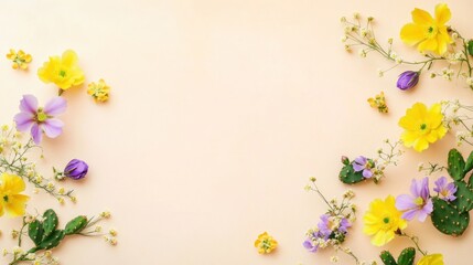 Fototapeta premium A vibrant arrangement of colorful flowers on a soft background.