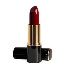 Obraz premium Red lipstick isolated on transparent background Generative Ai.