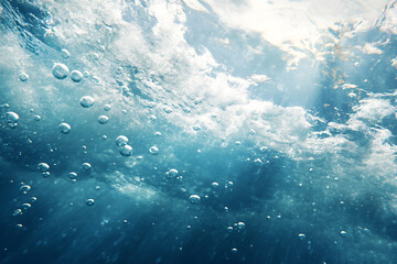 Obraz premium Underwater with bubbles. Great for backgrounds