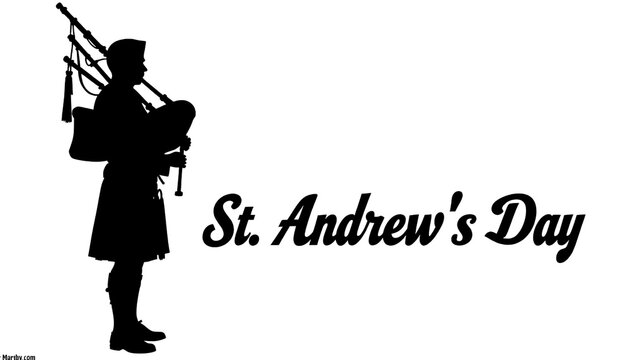 St. Andrew's Day Bagpiper
