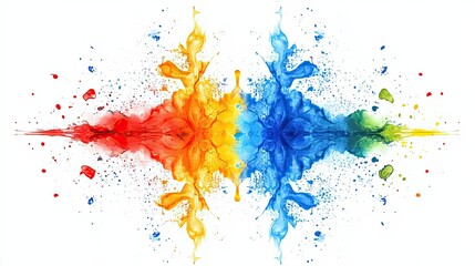 Fototapeta premium Colorful Paint Splashes Creating an Abstract Design