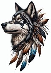 TRIBAL TATOO トライバル タトゥ 狼 wolf