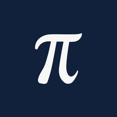 Pi symbol in black color