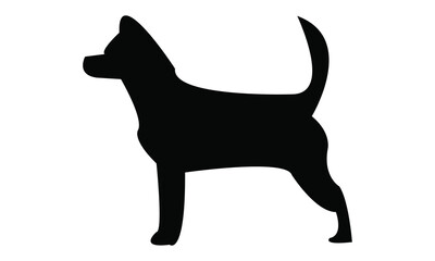 Dog silhouette Design With White Background. 