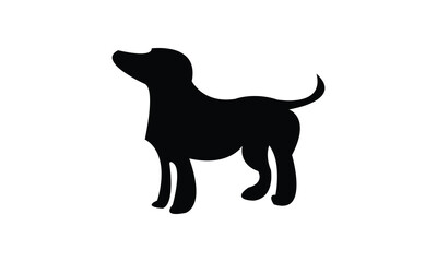 Dog silhouette Design With White Background. 