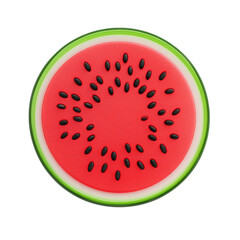 Fototapeta premium Vibrant Watermelon Slice Isolated on White Background