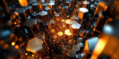 hexagon shape background	