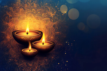 illustration of Happy Diwali decorative background template