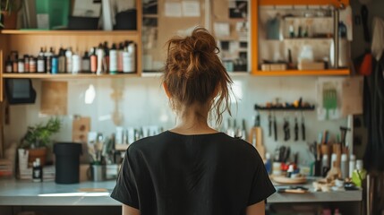 Hairstylist's Workspace: A Glimpse into the Creative Atmosphere
