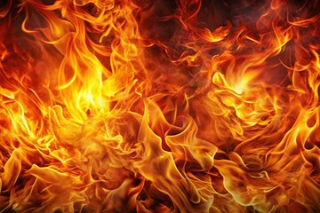 Fire Background Banner Vector with Flame Pattern, Dynamic Firewall Design for Energy and Heat Themes, Perfect for Graphics, Websites, or Advertisements